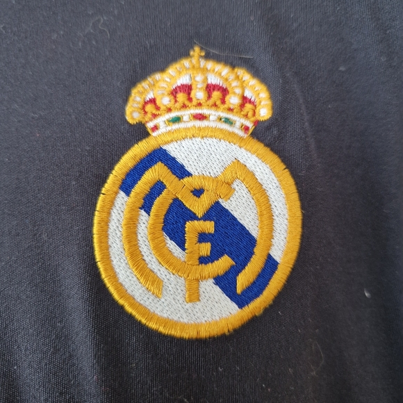 Vintage Real Madrid 2002 short sleeve adidas football training top mens medium - Picture 4 of 6